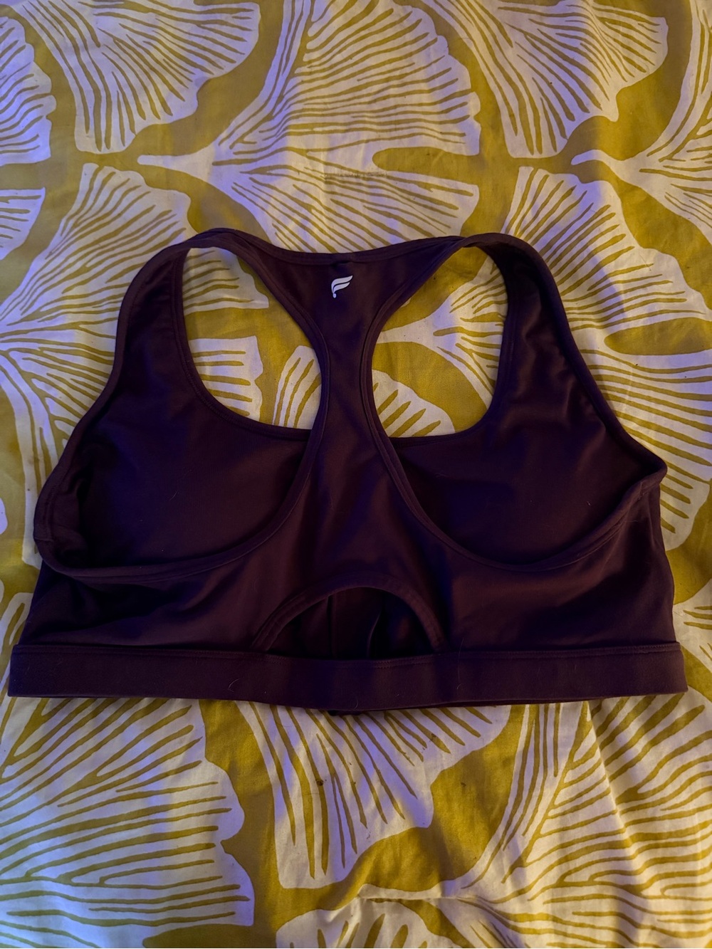 Fabletics Front-Zip Racerback Sports Bra - Merlot - Picture 2 of 2